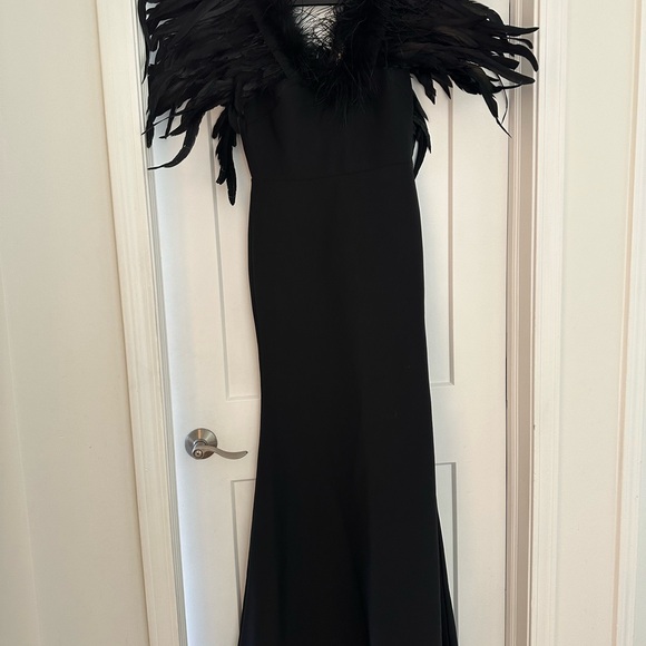 koemi sheer panel dress in black guizio Guizio Noire Mini Dress Black / L